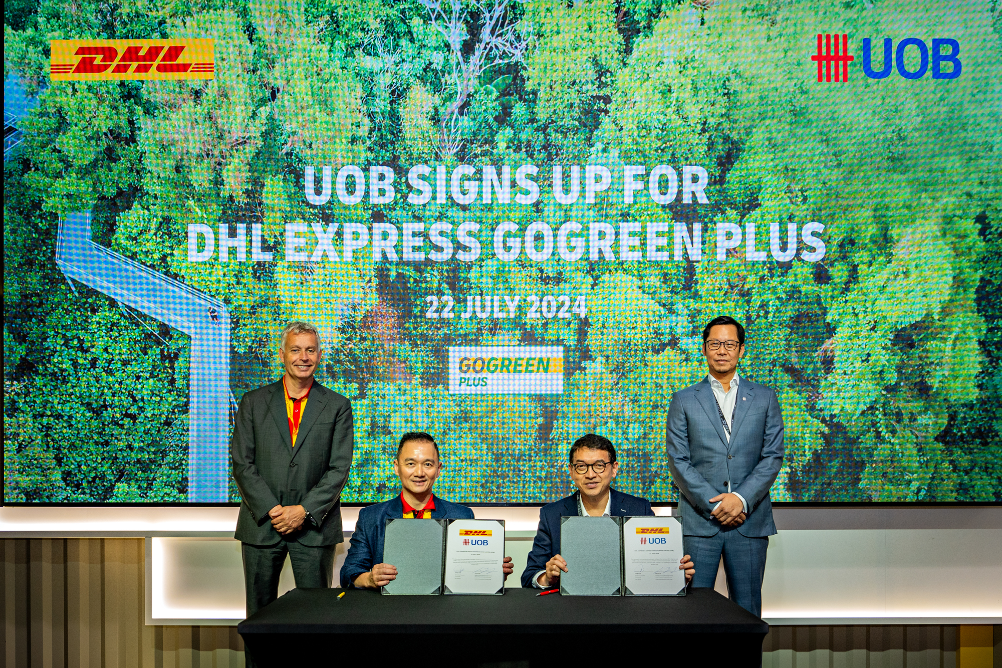 UOB has entered into a strategic agreement with DHL Express for its GoGreen Plus service to co-invest in the use of sustainable aviation fuel for the Bank