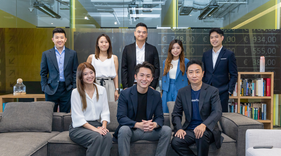 [Back, left to right] Eric Mui (VP & General Manager), Heidi Leung (Global Head of Customer Success), Lewis Law (Head of Growth), Xenia Chu (Chief of Staff), Adrian So (Director of Product) [Front, left to right] Joy Liu (Global Head of Marketing), Henson Tsai (CEO & Founder), Gao Lei (Chief Technology Officer)